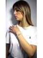 Women's bracelet with cultured pearls