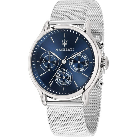 Orologio Cronografo Uomo Maserati Epoca R8853118013 in Acciaio Silver Maglia Milano