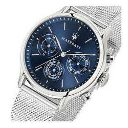 Orologio Cronografo Uomo Maserati Epoca R8853118013 in Acciaio Silver Maglia Milano
