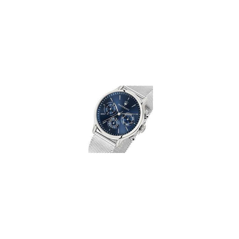 Orologio Cronografo Uomo Maserati Epoca R8853118013 in Acciaio Silver Maglia Milano