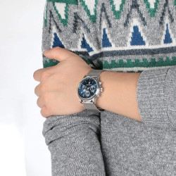 Orologio Cronografo Uomo Maserati Epoca R8853118013 in Acciaio Silver Maglia Milano
