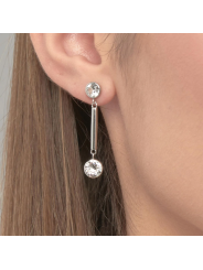 Orecchini Donna Brosway Affinity BFF166 in Acciaio Colore Argento con Cristalli