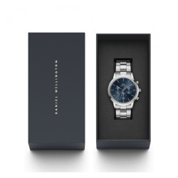 Orologio Cronografo Uomo Iconic Daniel Wellington DW00100644 in Acciaio Silver 42mm