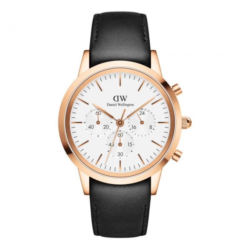 Orologio Cronografo Uomo Daniel Wellington DW00100646 Cinturino Pelle Nero Orologio Cronografo Uomo Daniel Wellington DW00100646 Cinturino Pelle Nero