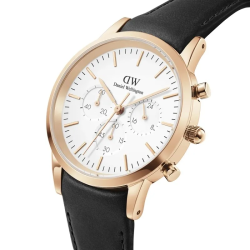 Orologio Cronografo Uomo Daniel Wellington DW00100646 Cinturino Pelle Nero