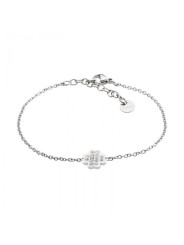 Bracciale Bambino Marlù Time To 18BR053 in Acciaio con Quadrifoglio e Strass