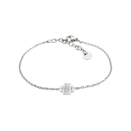 Bracciale Bambino Marlù Time To 18BR053 in Acciaio con Quadrifoglio e Strass