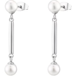 Orecchini Donna Brosway Affinity BFF168 in Acciaio Colore Argento con Perle