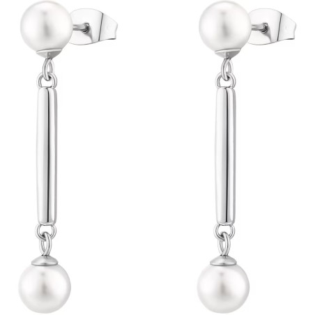 Orecchini Donna Brosway Affinity BFF168 in Acciaio Colore Argento con Perle