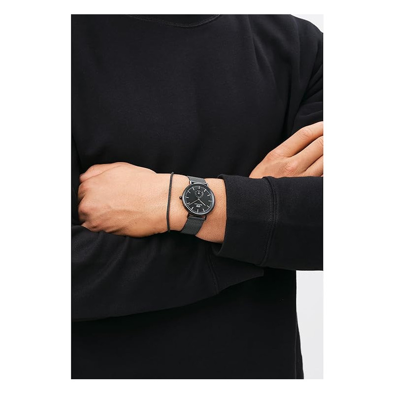Orologio Solo Tempo Uomo Daniel Wellington DW00100714 Petite in Acciaio Pvd Nero 40mm