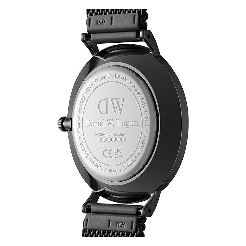 Orologio Solo Tempo Uomo Daniel Wellington DW00100714 Petite in Acciaio Pvd Nero 40mm
