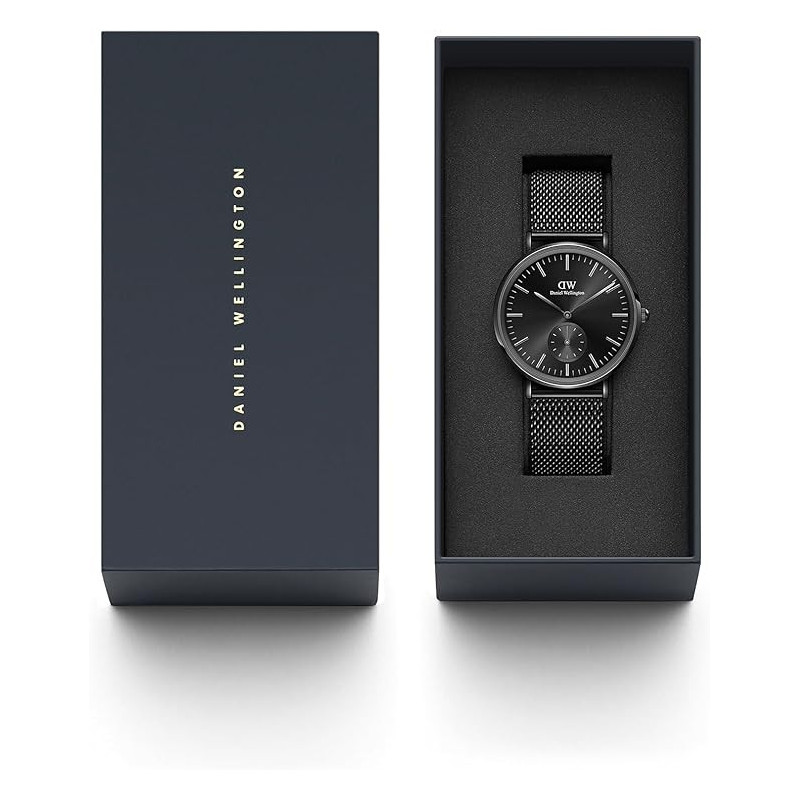 Orologio Solo Tempo Uomo Daniel Wellington DW00100714 Petite in Acciaio Pvd Nero 40mm
