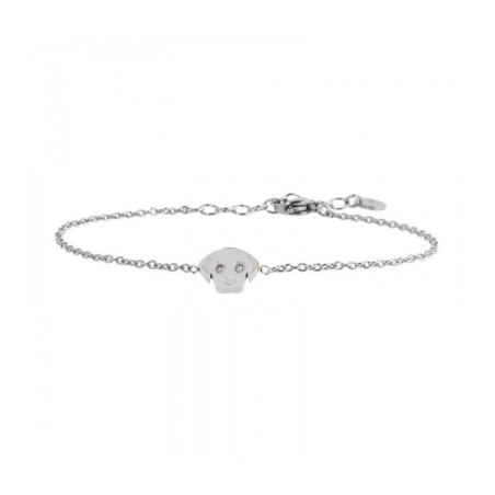 Bracciale Donna Marlù Time To 18BR087 cin Acciaio con Cane e Cristalli