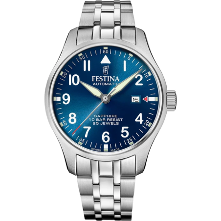 Orologio Uomo Automatico Festina F20151/C in Acciaio Inox Vetro Zaffiro 44mm