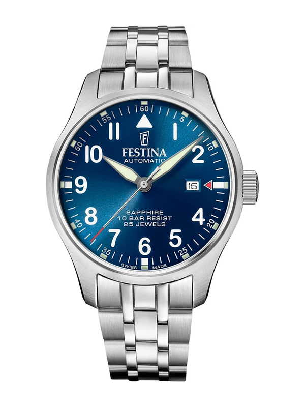 Orologio Uomo Automatico Festina F20151/C in Acciaio Inox Vetro Zaffiro 44mm