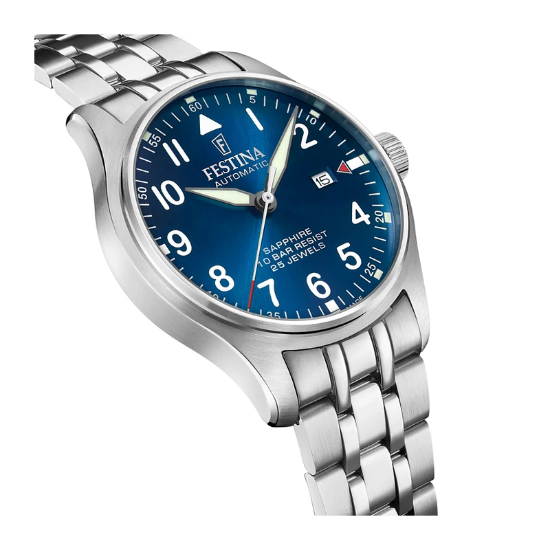 Orologio Uomo Automatico Festina F20151/C in Acciaio Inox Vetro Zaffiro 44mm