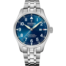 Orologio Uomo Automatico Festina F20151/C in Acciaio Inox Vetro Zaffiro 44mm