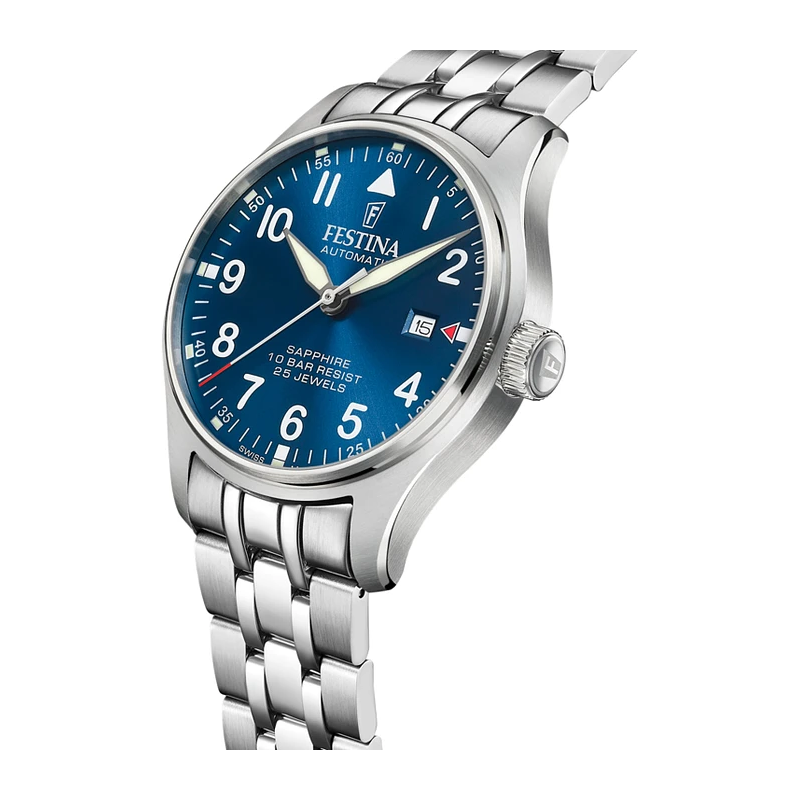 Orologio Uomo Automatico Festina F20151/C in Acciaio Inox Vetro Zaffiro 44mm