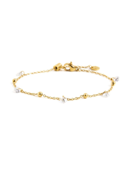 Bracciale Donna Marlù BE Woman 2BR0061G-W in Acciaio Oro con Cristalli e Sfere
