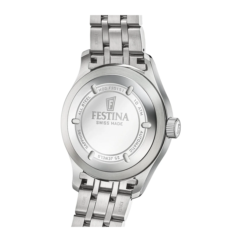 Orologio Uomo Automatico Festina F20151/C in Acciaio Inox Vetro Zaffiro 44mm