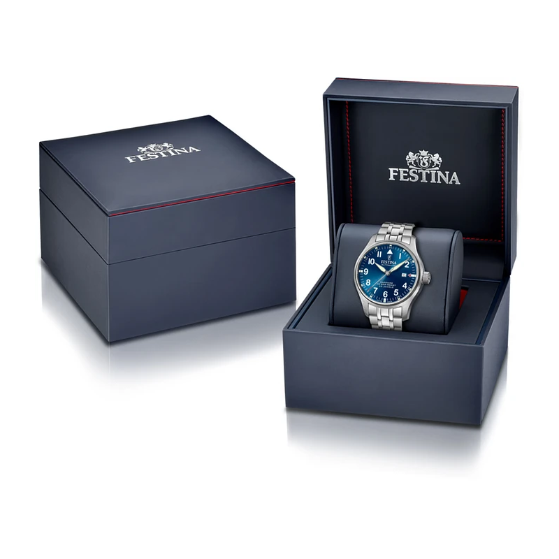 Orologio Uomo Automatico Festina F20151/C in Acciaio Inox Vetro Zaffiro 44mm