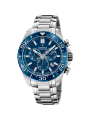 Orologio Cronografo Uomo Festina F20042/2 Swiss Made in Acciaio Silver 44mm