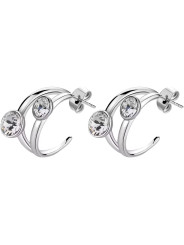 Orecchini Donna Brosway Affinity BFF170 in Acciaio Colore Argento con Cristalli