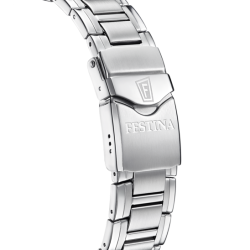Orologio Cronografo Uomo Festina F20042/2 Swiss Made in Acciaio Silver 44mm