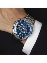 Orologio Cronografo Uomo Festina F20042/2 Swiss Made in Acciaio Silver 44mm