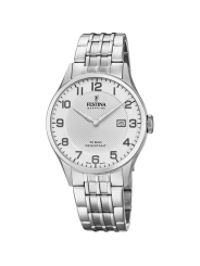 Orologio Solo Tempo Uomo Festina F20005/1 in Acciaio Silver Vetro Zaffiro