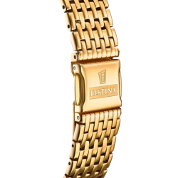 Orologio Solo Tempo Uomo Festina F20020/2 Swiss Madre in Oro Giallo 39mm