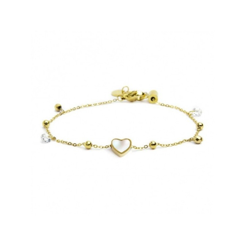 Bracciale Donna Marlù Nel Mio Cuore 15BR069G-W Colore Oro Giallo con Cuore Bracciale Donna Marlù Nel Mio Cuore 15BR069G-W Colore Oro Giallo con Cuore