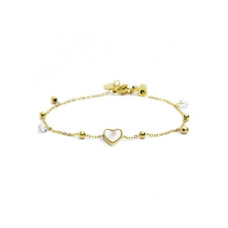 Bracciale Donna Marlù Nel Mio Cuore 15BR069G-W Colore Oro Giallo con Cuore