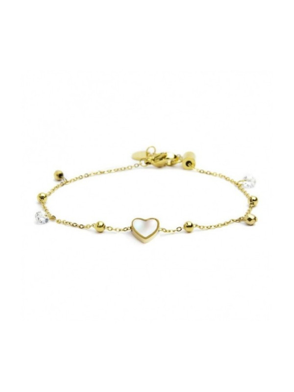 Bracciale Donna Marlù Nel Mio Cuore 15BR069G-W Colore Oro Giallo con Cuore