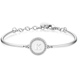 Bracciale Donna Brosway Chakra BHK134 in Acciaio Lettera K Alfabeto Iniziali