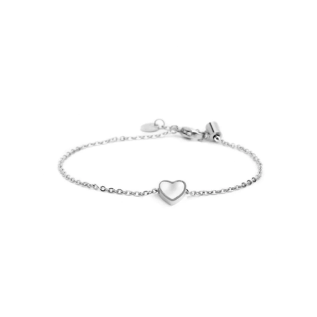 Bracciale Marlù Donna Nel Mio Cuore 15BR070-W in Acciaio Silver con Cuore Perla