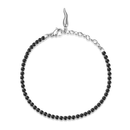 Bracciale Donna Brosway Tennis BEI014 Desideri in Acciaio con Zirconi Neri