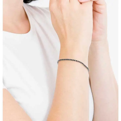 Bracciale Donna Brosway Tennis BEI014 Desideri in Acciaio con Zirconi Neri