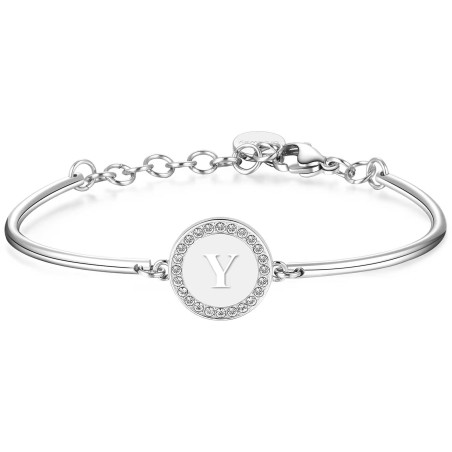 Bracciale Donna Brosway Chakra BHK148 in Acciaio Lettera Y Alfabeto Iniziali