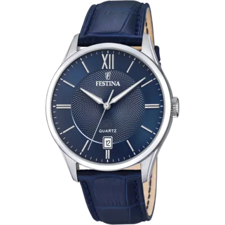 Orologio Uomo Festina F20426/2 in Acciaio e Cinturino Pelle Blu 43mm