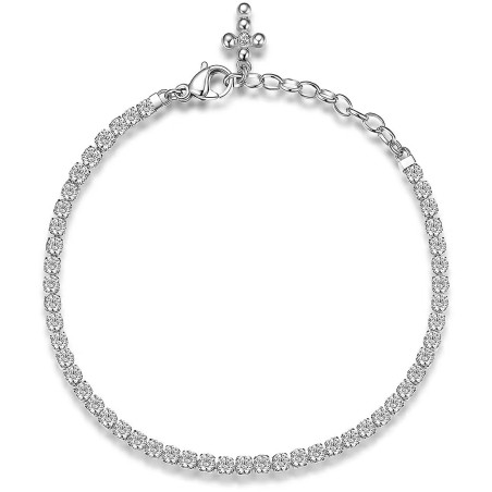Bracciale Donna Tennis Brosway BEI035 Desideri in Acciaio Silver con Croce