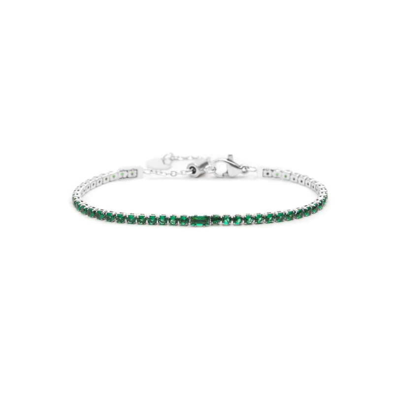 Bracciale Donna Maralù Tennis 31BR0006-S Sparkles Colorful in Acciaio Verde Bracciale Donna Maralù Tennis 31BR0006-S Sparkles Colorful in Acciaio Verde