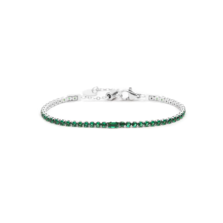 Bracciale Donna Maralù Tennis 31BR0006-S Sparkles Colorful in Acciaio Verde