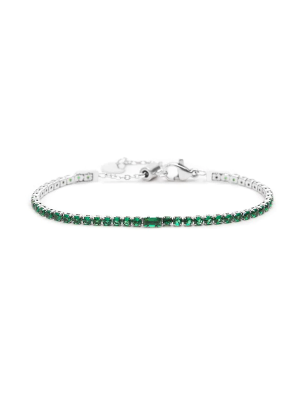 Bracciale Donna Maralù Tennis 31BR0006-S Sparkles Colorful in Acciaio Verde