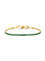 Bracciale Donna Tennis Marlù 31BR0006G-S in Acciaio Colore Oro e Zirconi Verdi