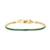 Bracciale Donna Tennis Marlù 31BR0006G-S in Acciaio Colore Oro e Zirconi Verdi