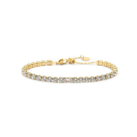 Bracciale Donna Maralù Tennis 31BR0007G-W Sparkles Colorful in Acciaio Pvd Oro