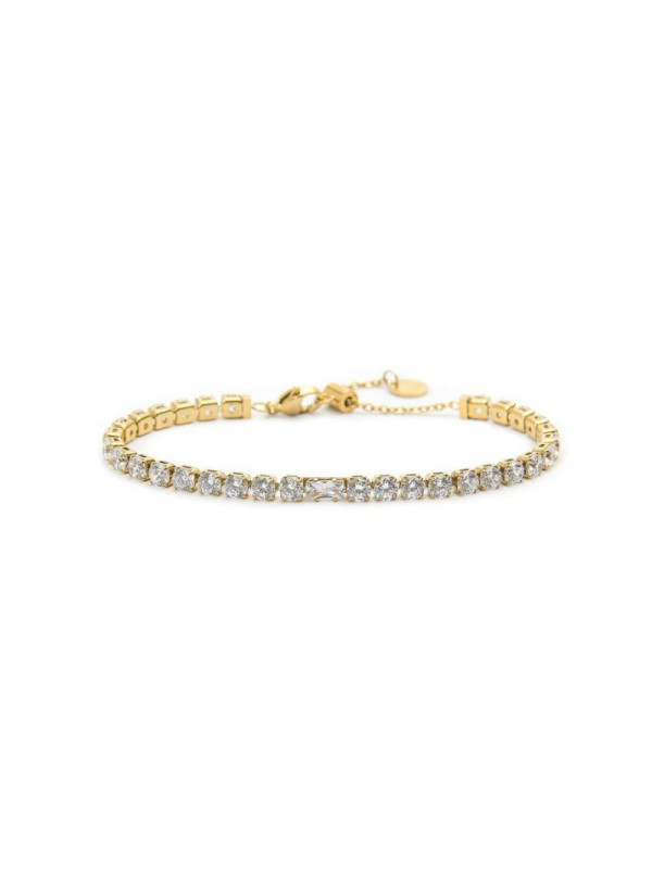 Bracciale Donna Maralù Tennis 31BR0007G-W Sparkles Colorful in Acciaio Pvd Oro