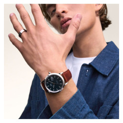 Orologio Uomo Daniel Wellington iconic link automatic DW00100755 Pelle Marrone 40mm