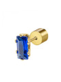 Mono orecchino Donna Marlù 31OR0002G-B Sparkles in Acciaio Oro Pietra Blu